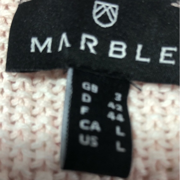 MARBLE Pink and White Crew Neck Sweater-L real nice sweater- new or like new - Picture 4 of 6